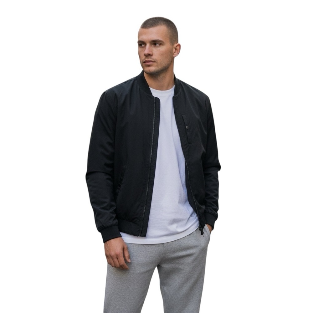 John Varvatos Bomber Jacket XXL Black - Picture 16 of 16